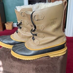 Sorel Manitou, Snow Boot, size 11, Tan and Black Men's Boots